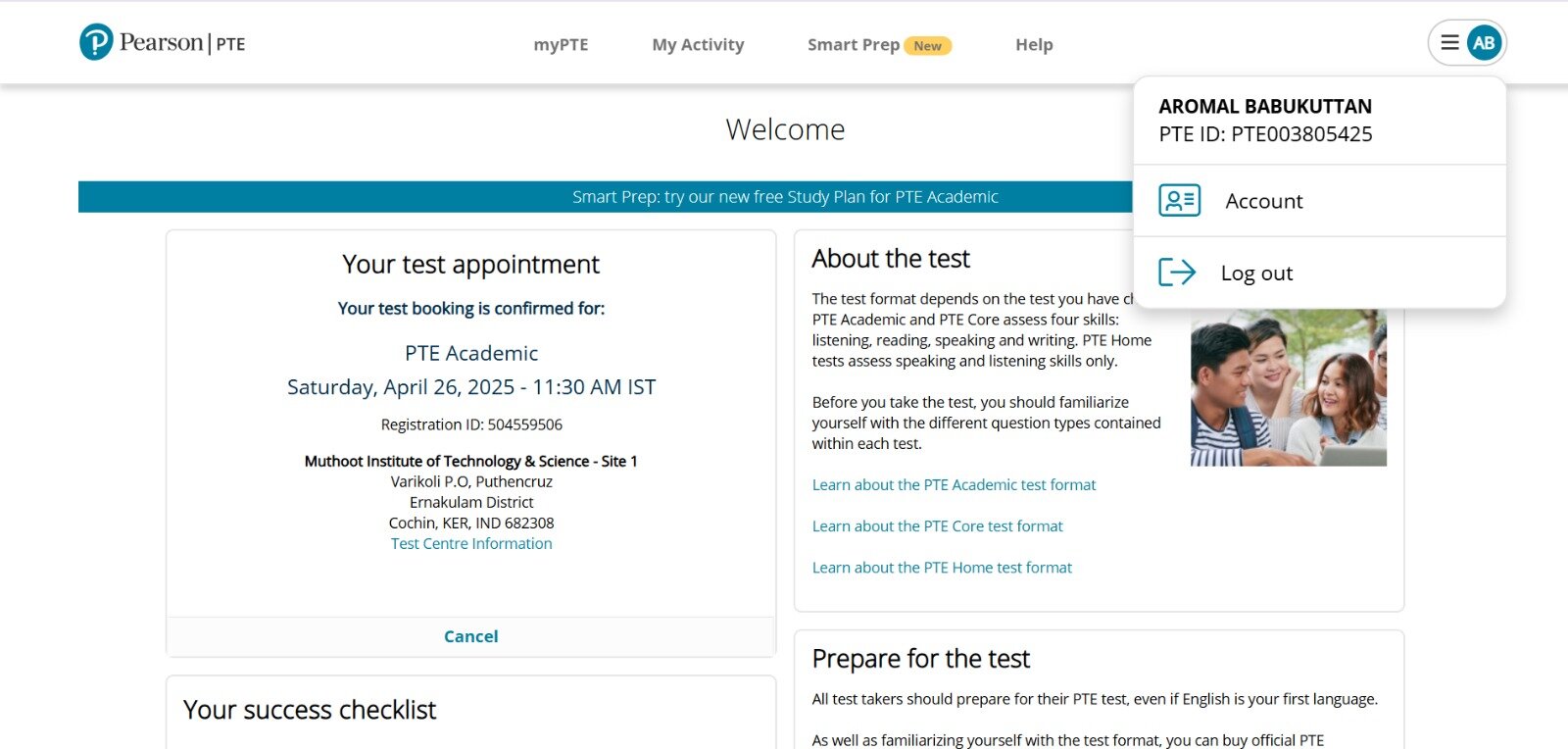 PTE Booking Confirmation 1
